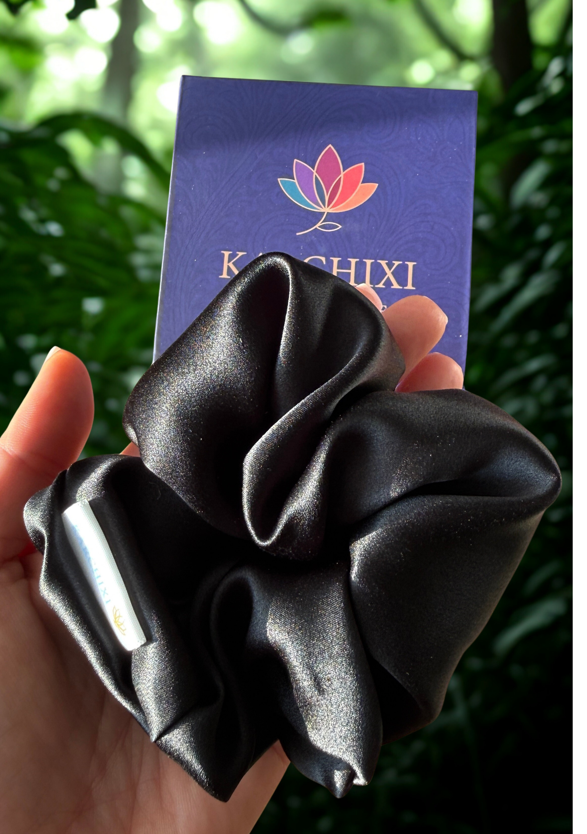 Tīra zīdkoka zīda matu gumijas