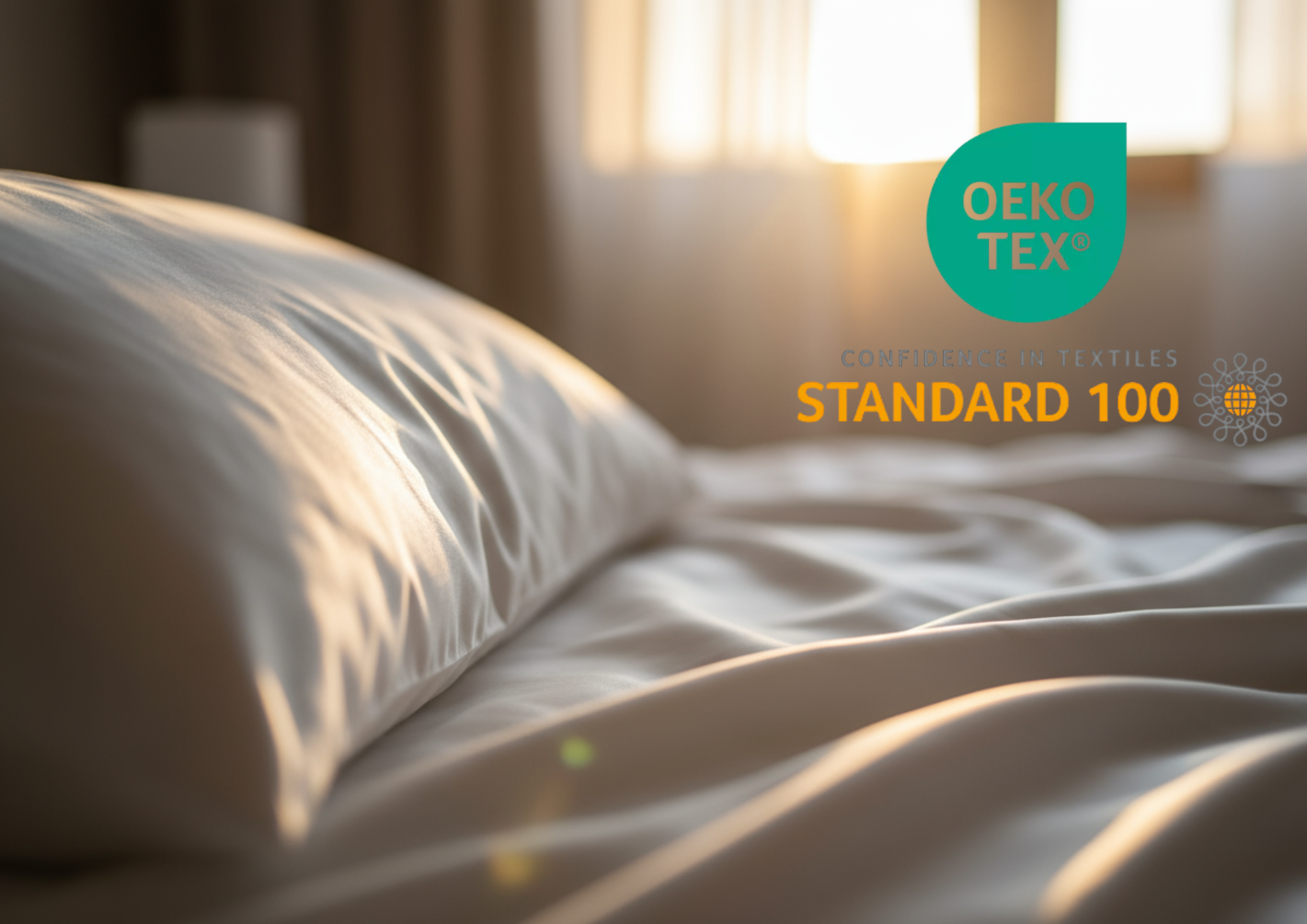 karchixi 100% silk pillowcase. featuring Oeko-Tex Standard 100 logo.